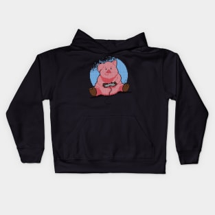 Pixel Gamer Pig - low-bit graphics - gift Kids Hoodie